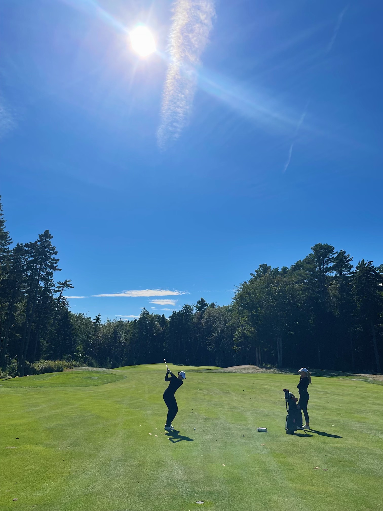 Olivia golfing